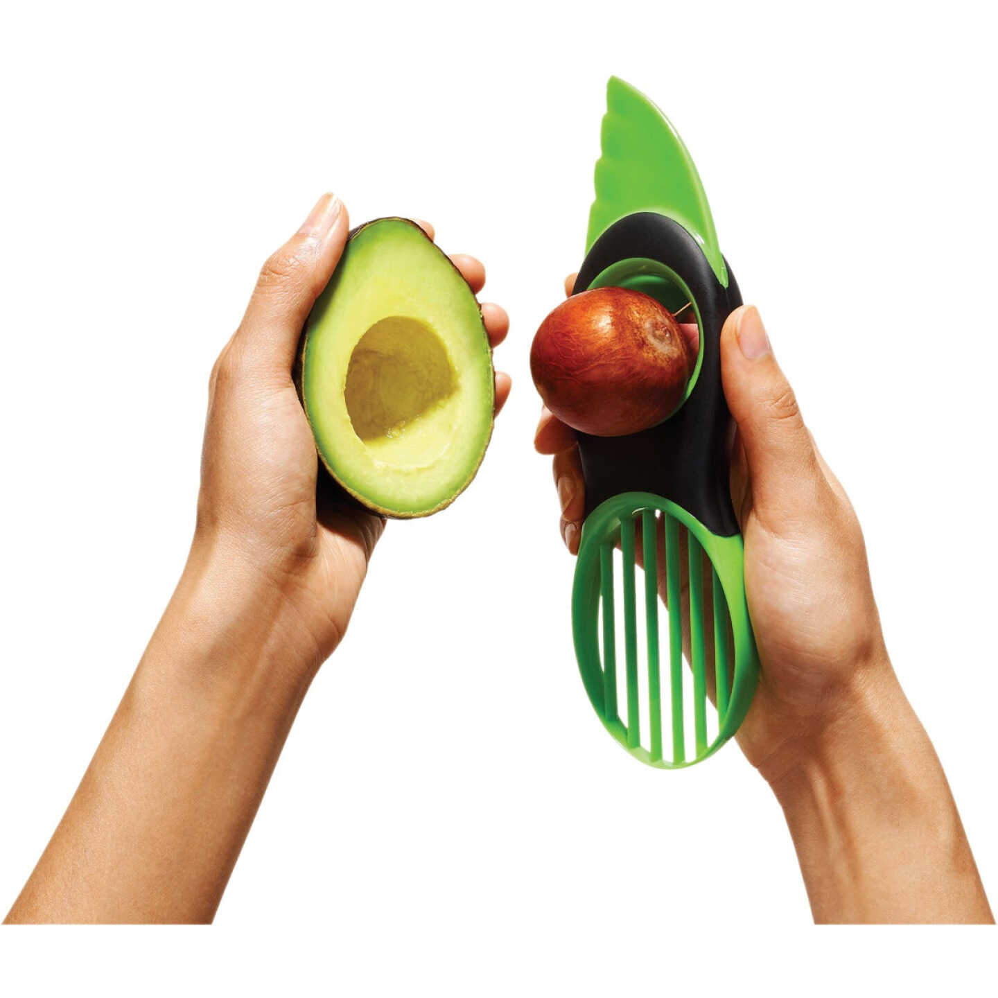 OXO Good Grips 3-in-1 Avocado Slicer - Green & Scoop and Smash Good Grips  Avocado Tool, Masher, Black